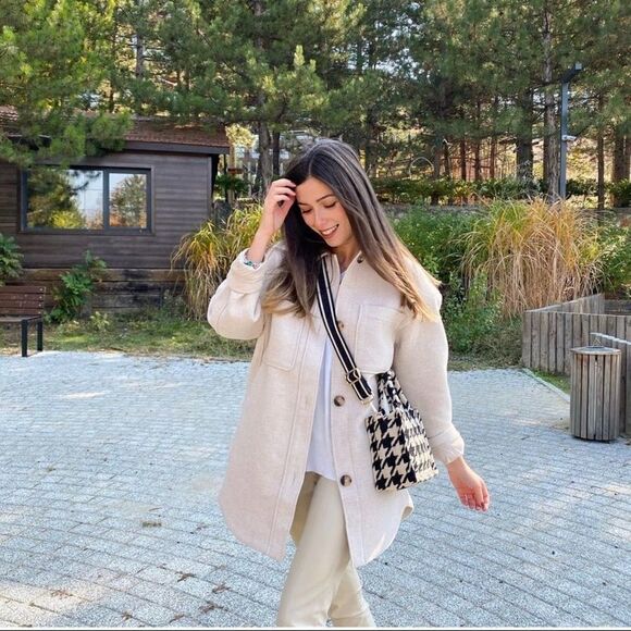 H&M Overshirt Jacket Shacket New - Picture 4 of 6